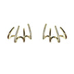 S925 Silver Needle Four-prong Zircon Inlaid Earrings