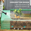 8.6 x 3 x 1ft Raised Garden Bed with Mini Greenhouse, Galvanized Raised Garden Bed with Cover for Herbs and Vegetables, Small Greenhouse for Patio Garden Balcony, Green