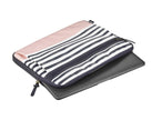 Housse de Modal pour portable de 14 po - Gris rayé/Rose