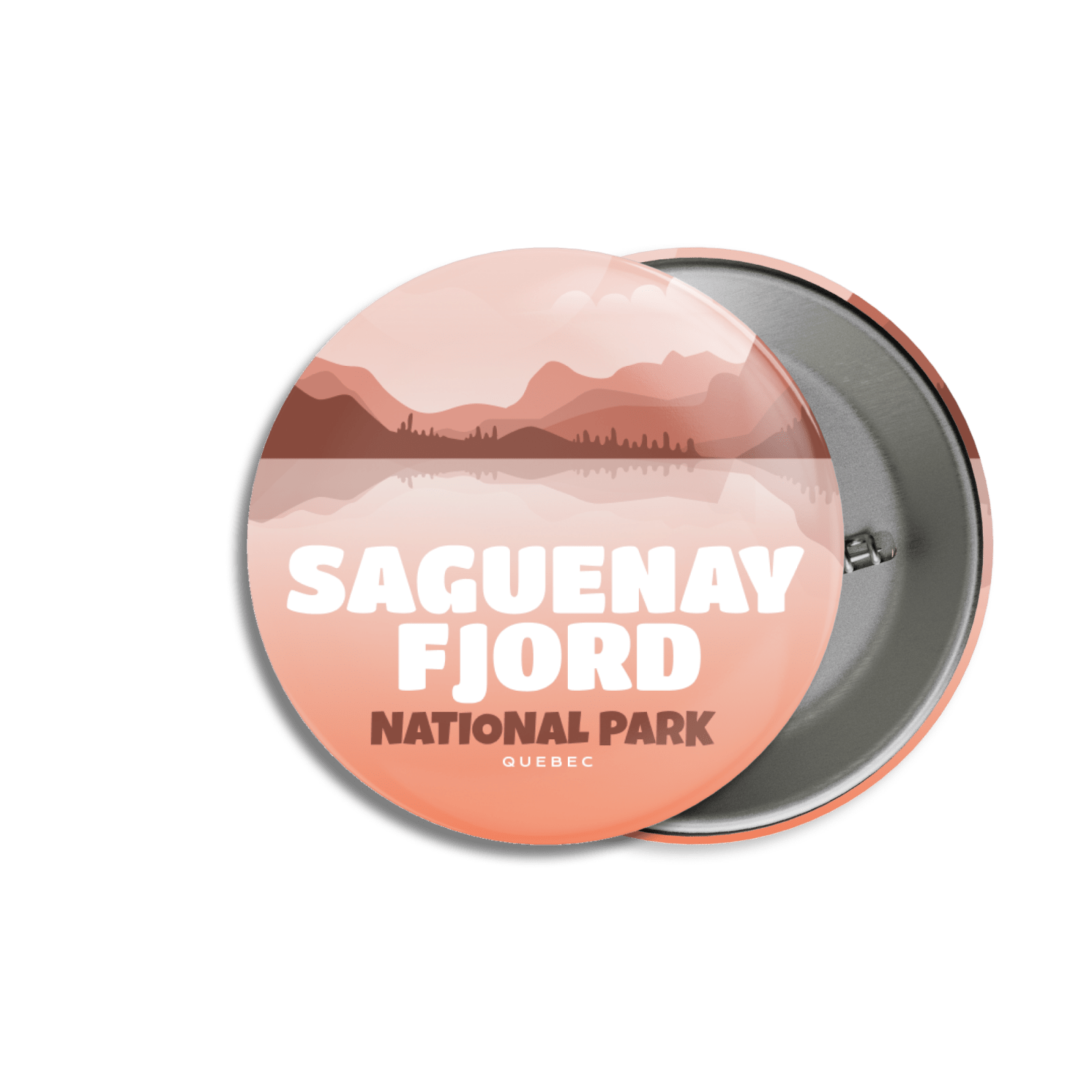 Saguenay Fjord National Park of Quebec Pinback Button, Canada Parks