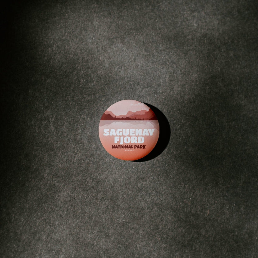 Saguenay Fjord National Park of Quebec Pinback Button, Canada Parks