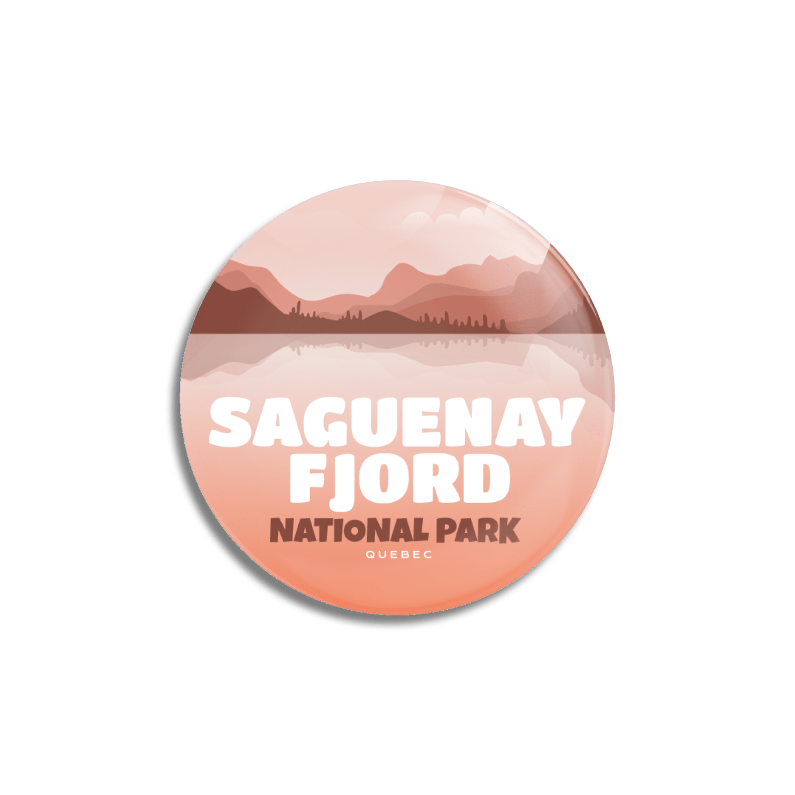 Saguenay Fjord National Park of Quebec Pinback Button, Canada Parks