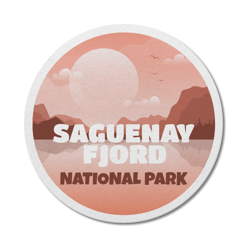 Saguenay Fjord Quebec National Park Waterproof Vinyl Sticker, Canada Parks