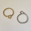 Saiba Heart Clasp Bracelet- Silver