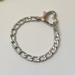 Saiba Heart Clasp Bracelet- Silver