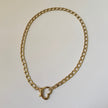 Saiba Heart Clasp Necklace- Gold