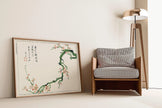Sakura Cherry Blossom Giclee Print: Vintage Japanese Woodblock Art