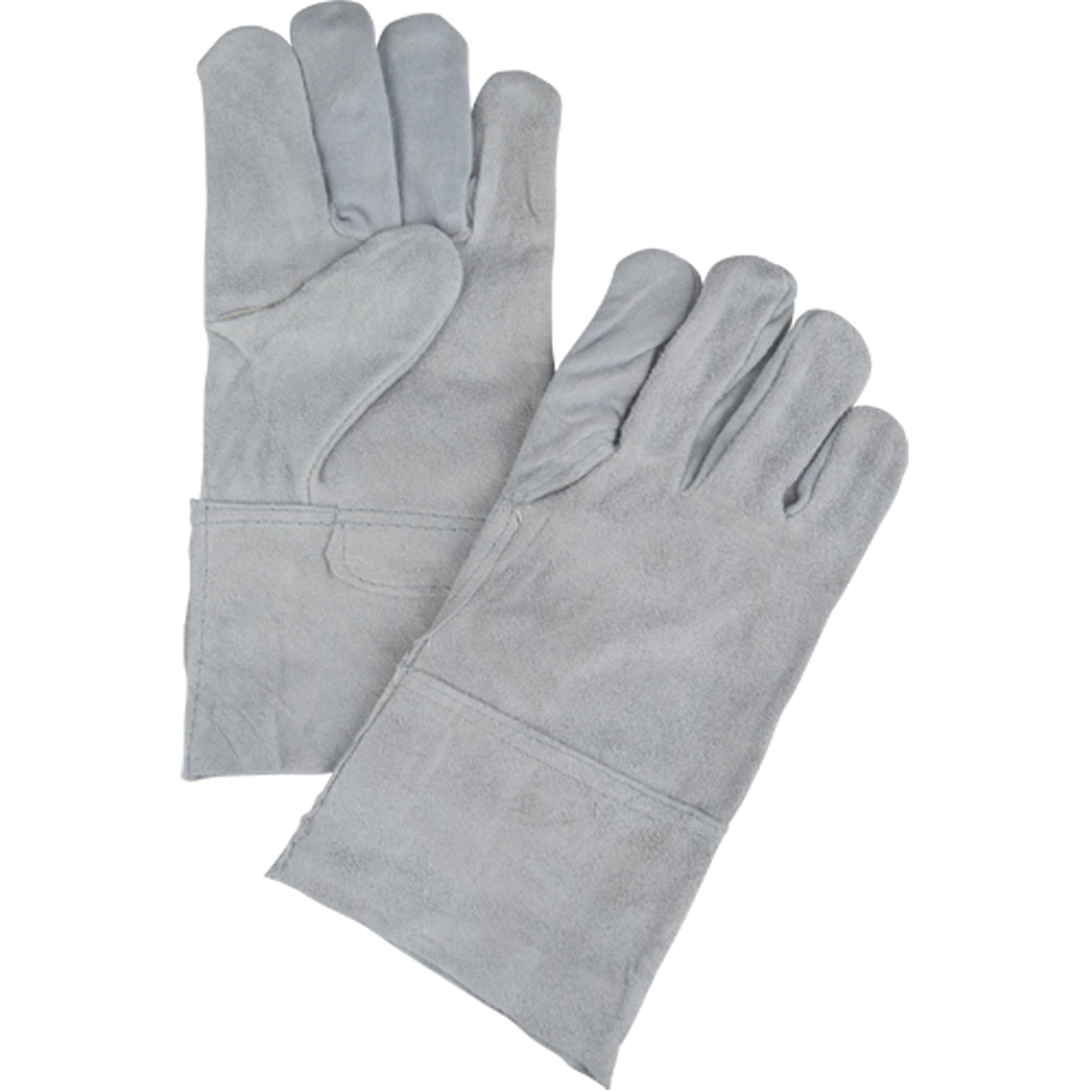 Gants de travail standard, grande taille, paume en cuir de vachette fendue.