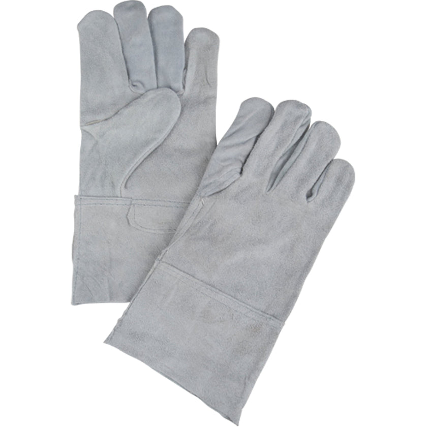 Gants de travail standard, grande taille, paume en cuir de vachette fendue.