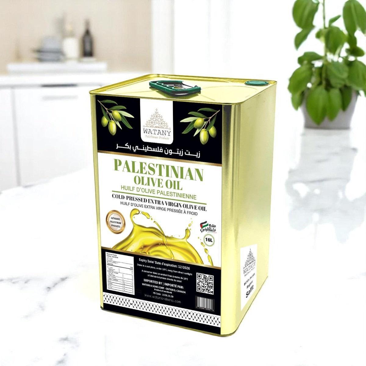 Salfit Palestinian Olive Oil – Premium Extra Virgin Olive Oil (1 L & 16 L Metal Tins)