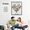 Toile de collage 24″X36″, 27 photos, forme de cœur