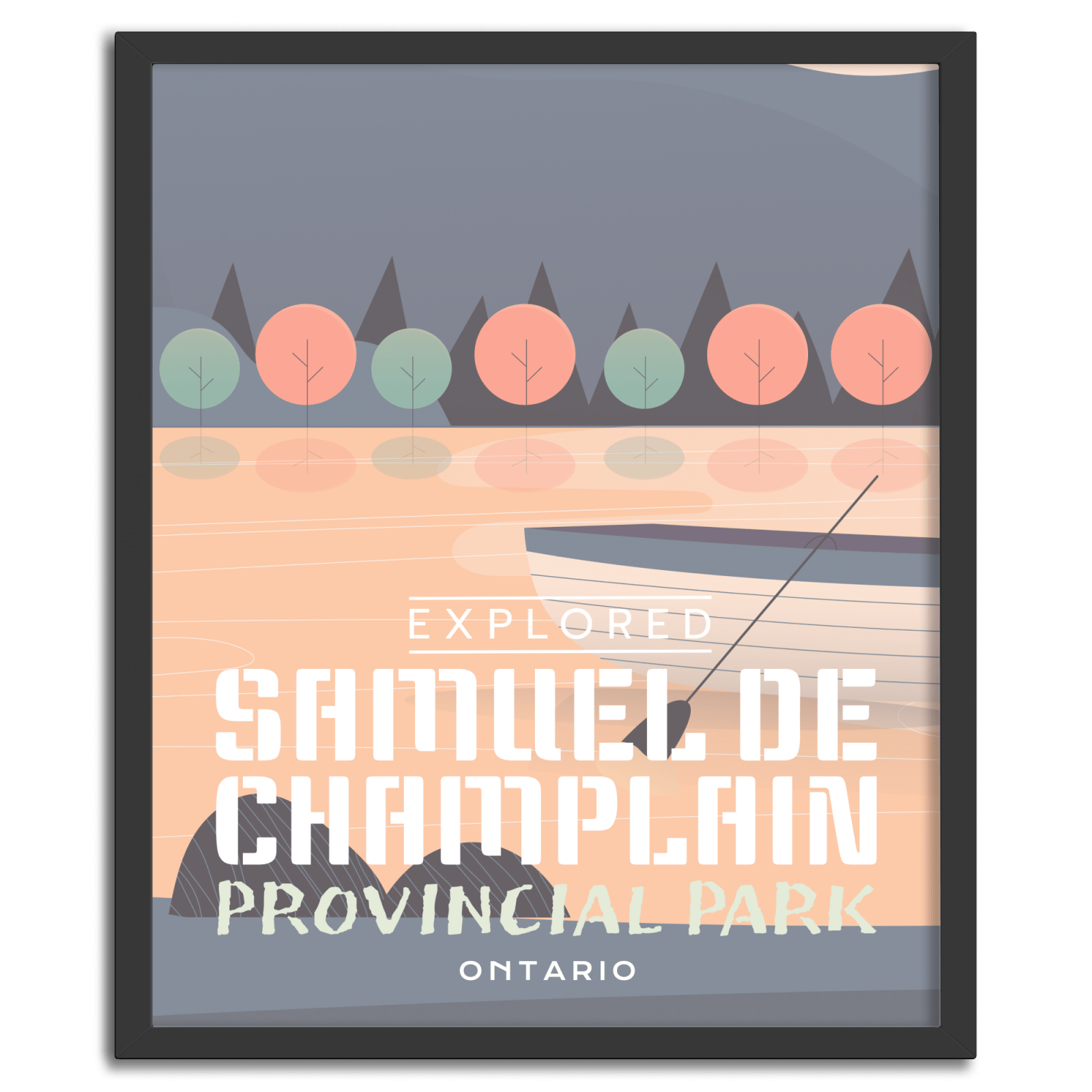 Samuel de Champlain Provincial Park 'Explored' Poster, Canada Parks