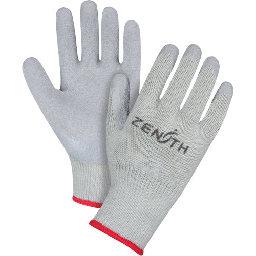 Gants de protection en caoutchouc naturel avec doublure confortable, taille 9/grand, revêtement en latex de caoutchouc, 10 fils, enveloppe en polyester/coton.