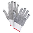 Gants en tricot à points doubles, double face.
