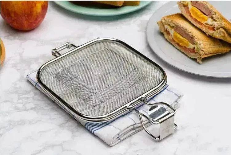 Sandwich BBQ Grill Sandwich Oven Food Bread Stainless Steel Barbecue Net BBQ Grill Breakfast Baking Tool