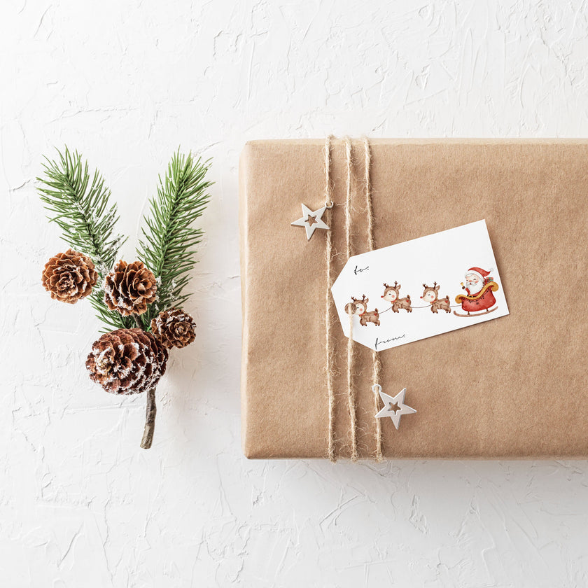Reindeer's Sleigh Gift Tags