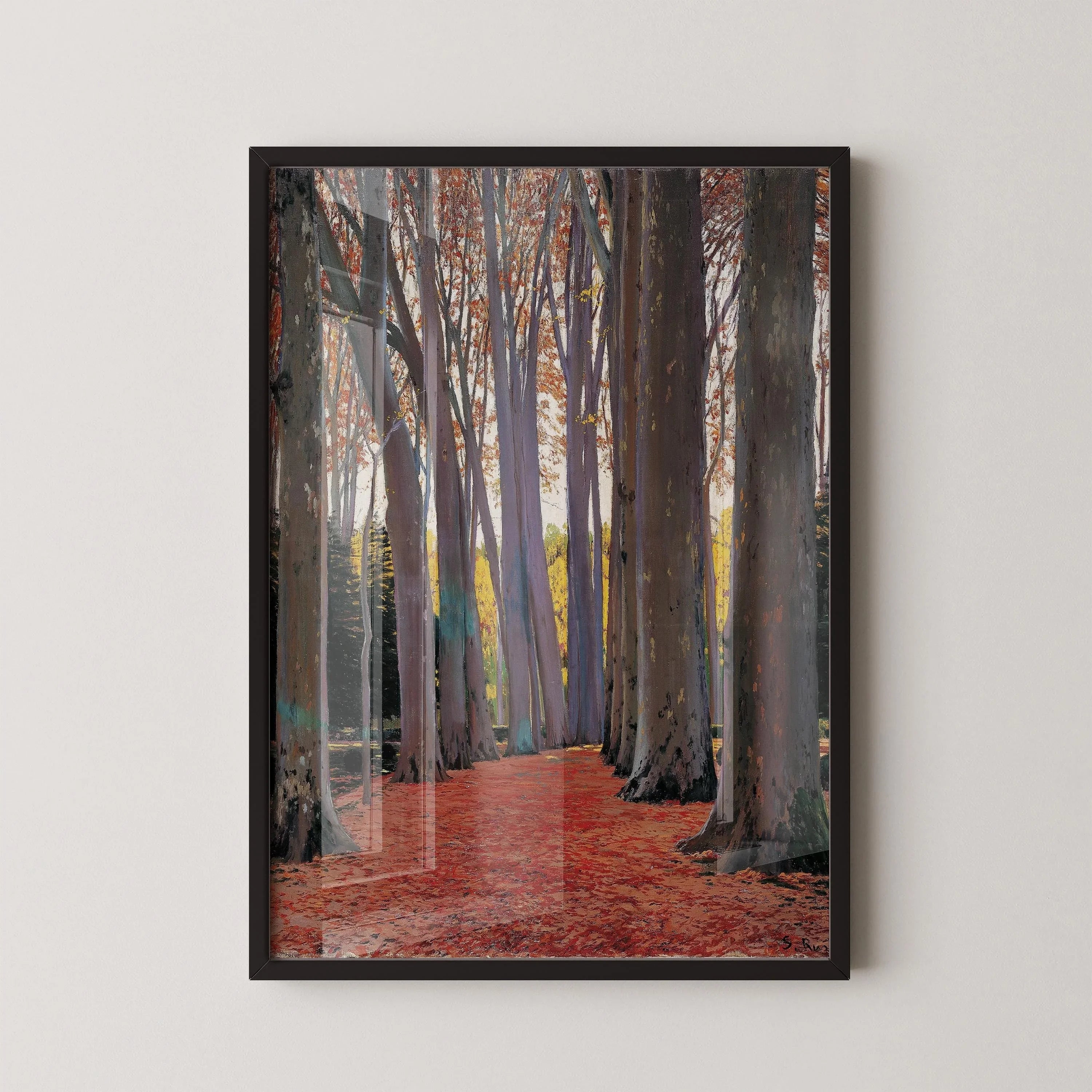 Santiago Rusi√±ol Print: Avenue of Plane Trees, Spanish Art