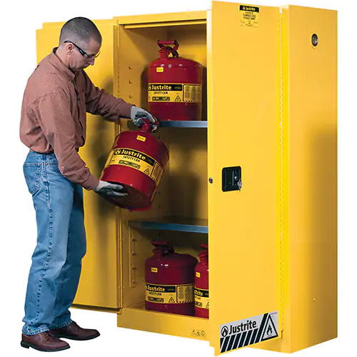 Sure-Grip® Ex Flammable Storage Cabinets, 45 gal., 2 Door, 43