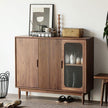 SC03 Ash Wood Shoe Cabinet, Walnut Finish