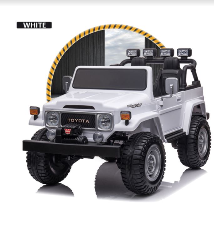2026 24V Toyota FJ-40 4X4 2 Seater Kids Ride On Car with Remote Control DELUXE