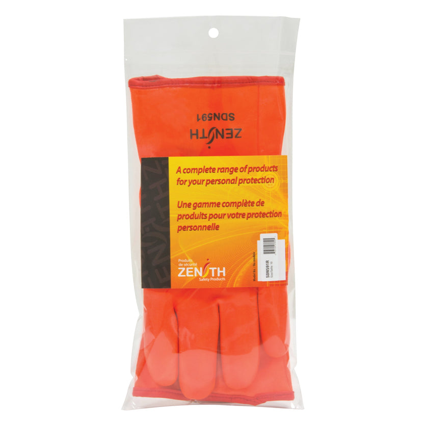 Winter-Lined Chemical-Resistant Gloves, Size 9, 12
