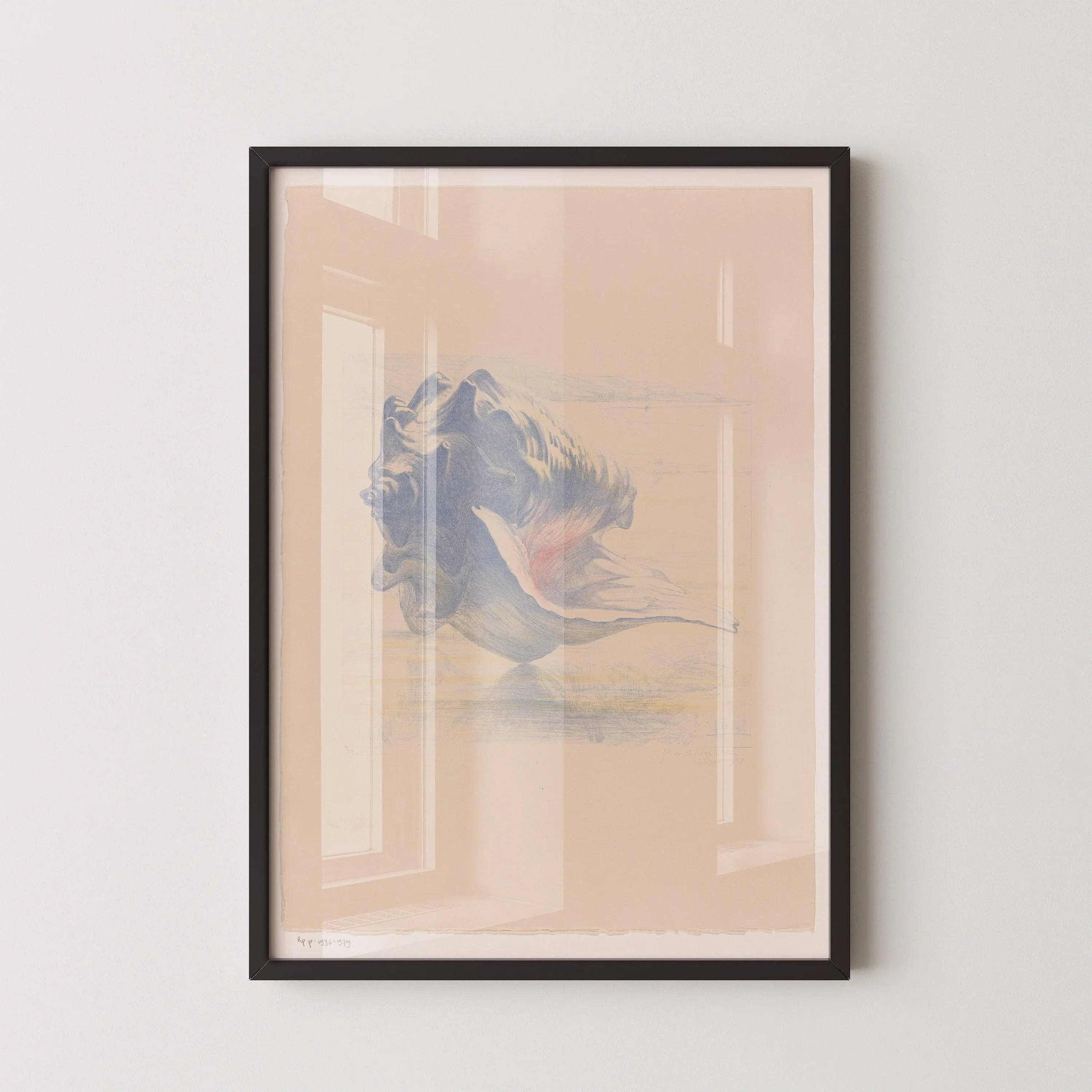 Seashell Art Print: Maurits van der Valk, Beige and Blue