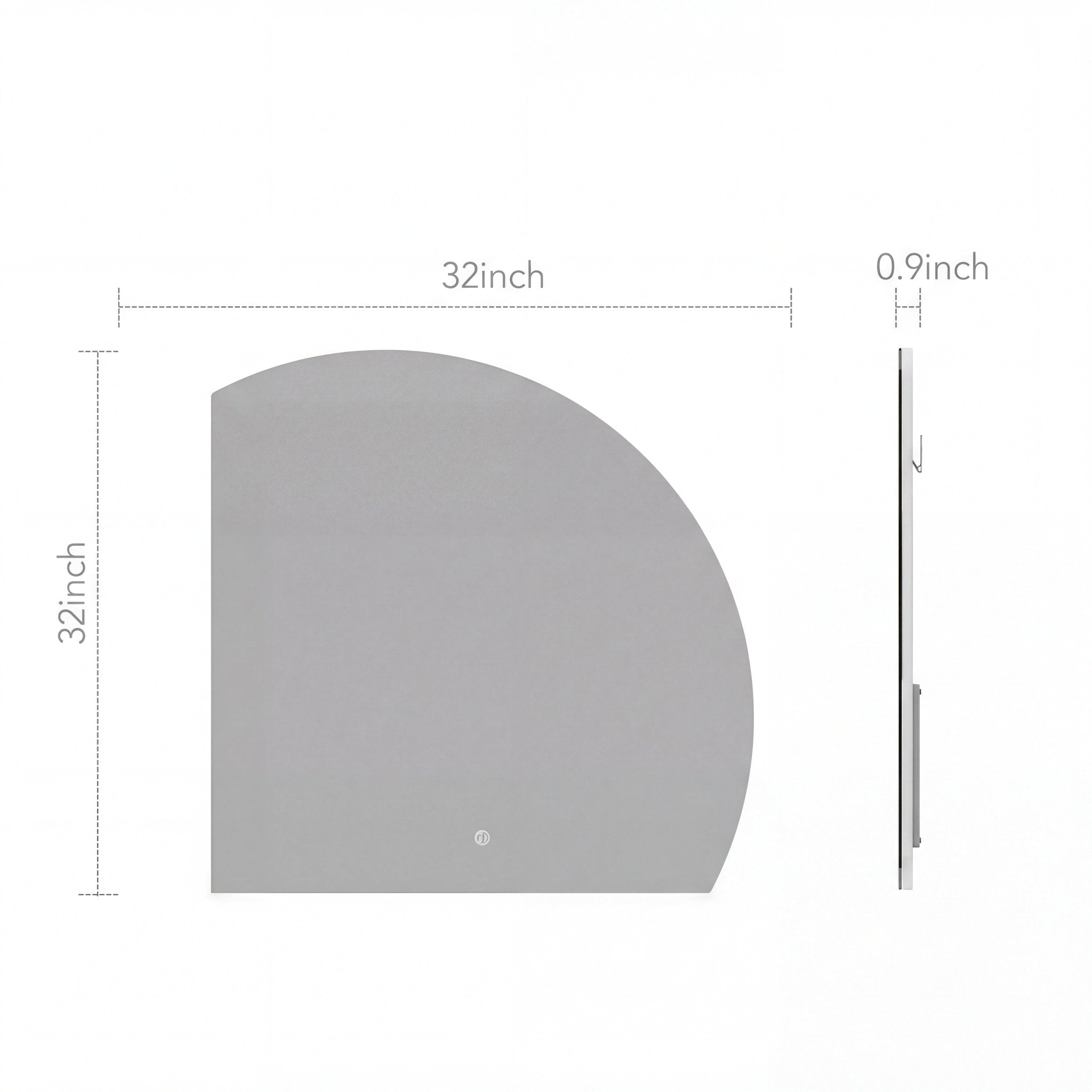 Semi Circle LED Mirror 36