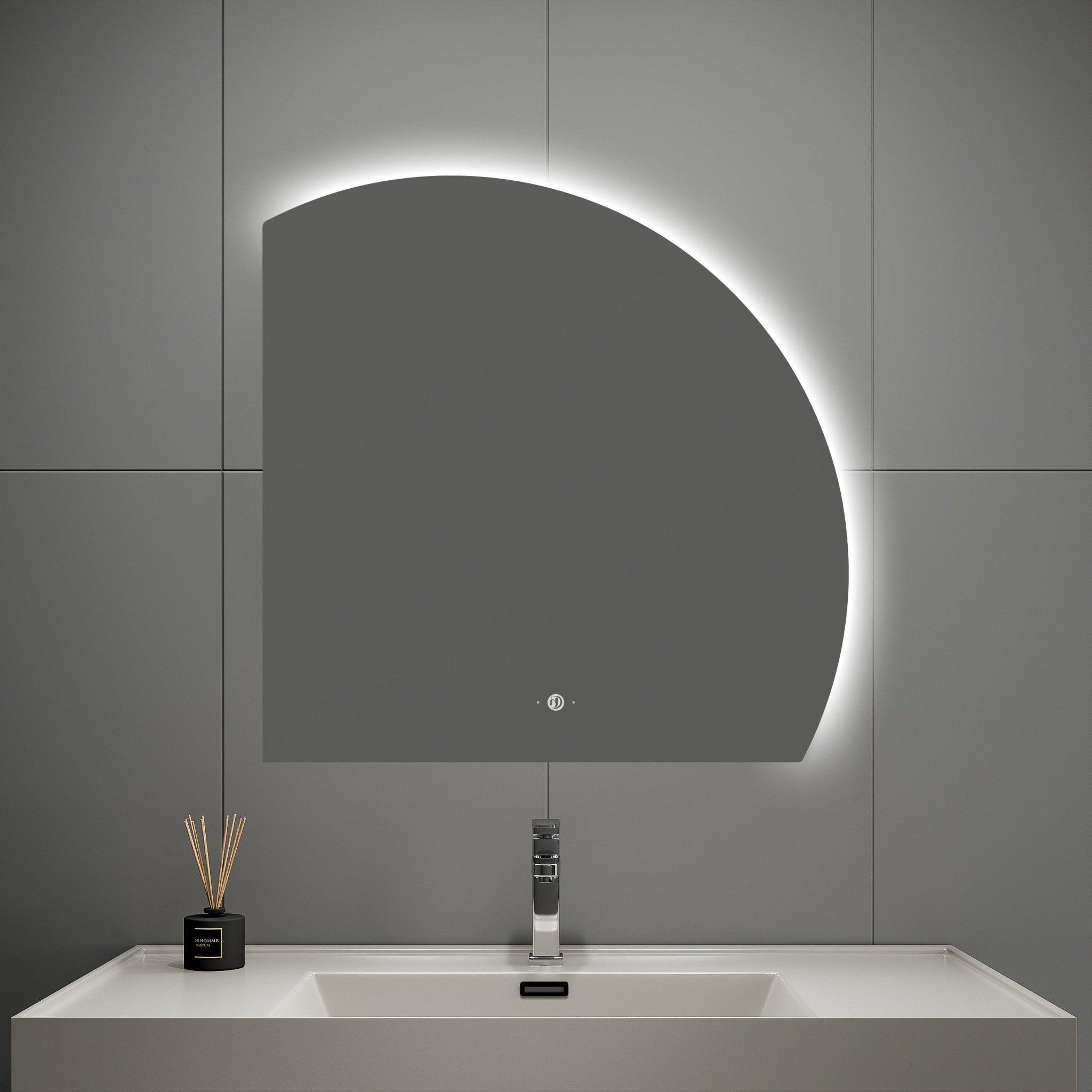 Semi Circle LED Mirror 36