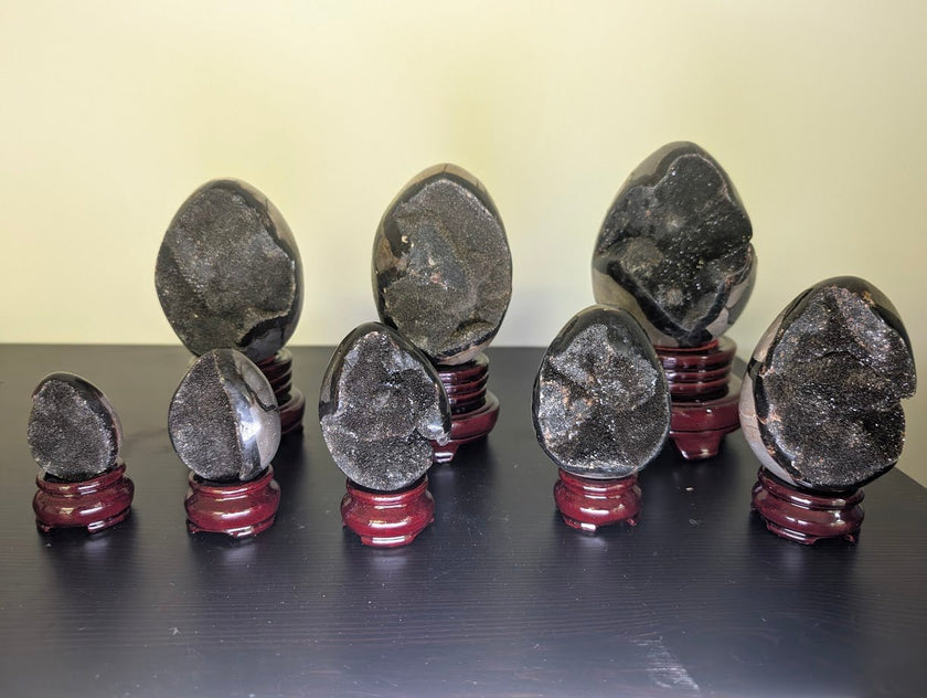 Septarian Dragon Eggs – Sparkling Calcite & Aragonite Geodes
