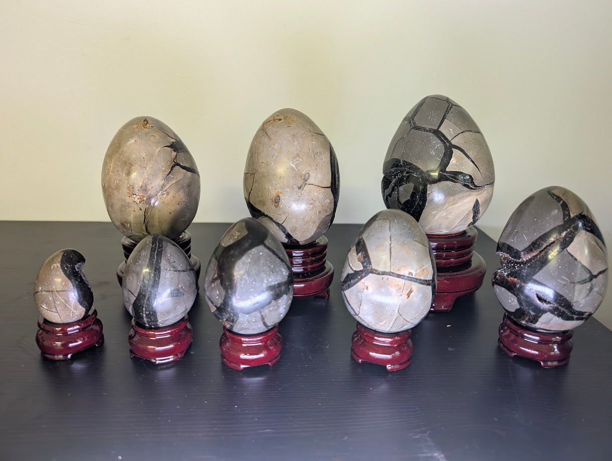 Septarian Dragon Eggs – Sparkling Calcite & Aragonite Geodes