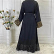 Sequined Embroidered Outerwear Robe  Turkey Arab Dubai Middle East Women's Chiffon Cardigan Abaya Dress