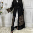 Sequined Embroidered Outerwear Robe  Turkey Arab Dubai Middle East Women's Chiffon Cardigan Abaya Dress