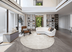 Serene Circle Bamboo Silk Area Rug
