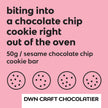 sesame chocolate chip cookie bar