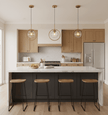 Set of Three Celestial Orb Brass Pendant Lamps