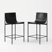 Set of Two Alto Modern High-Back Bar Stools