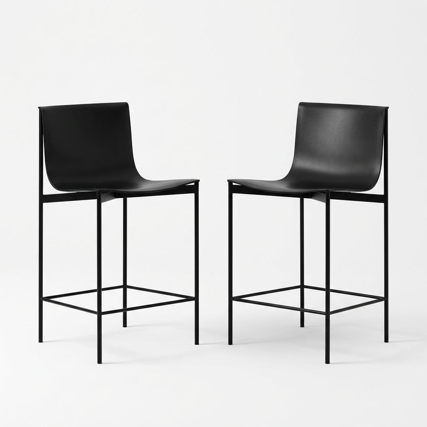 Set of Two Alto Modern High-Back Bar Stools