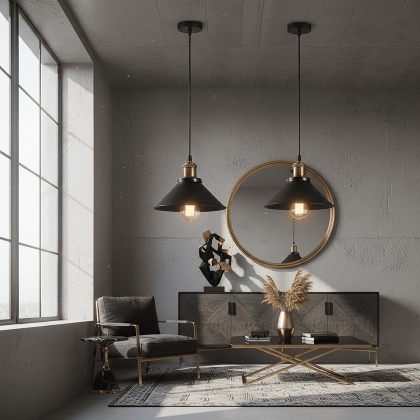 Set of Two Edison Loft Vintage Pendant Lights
