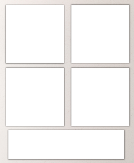 5-Custom Canvas Set – Includes Four 8×8