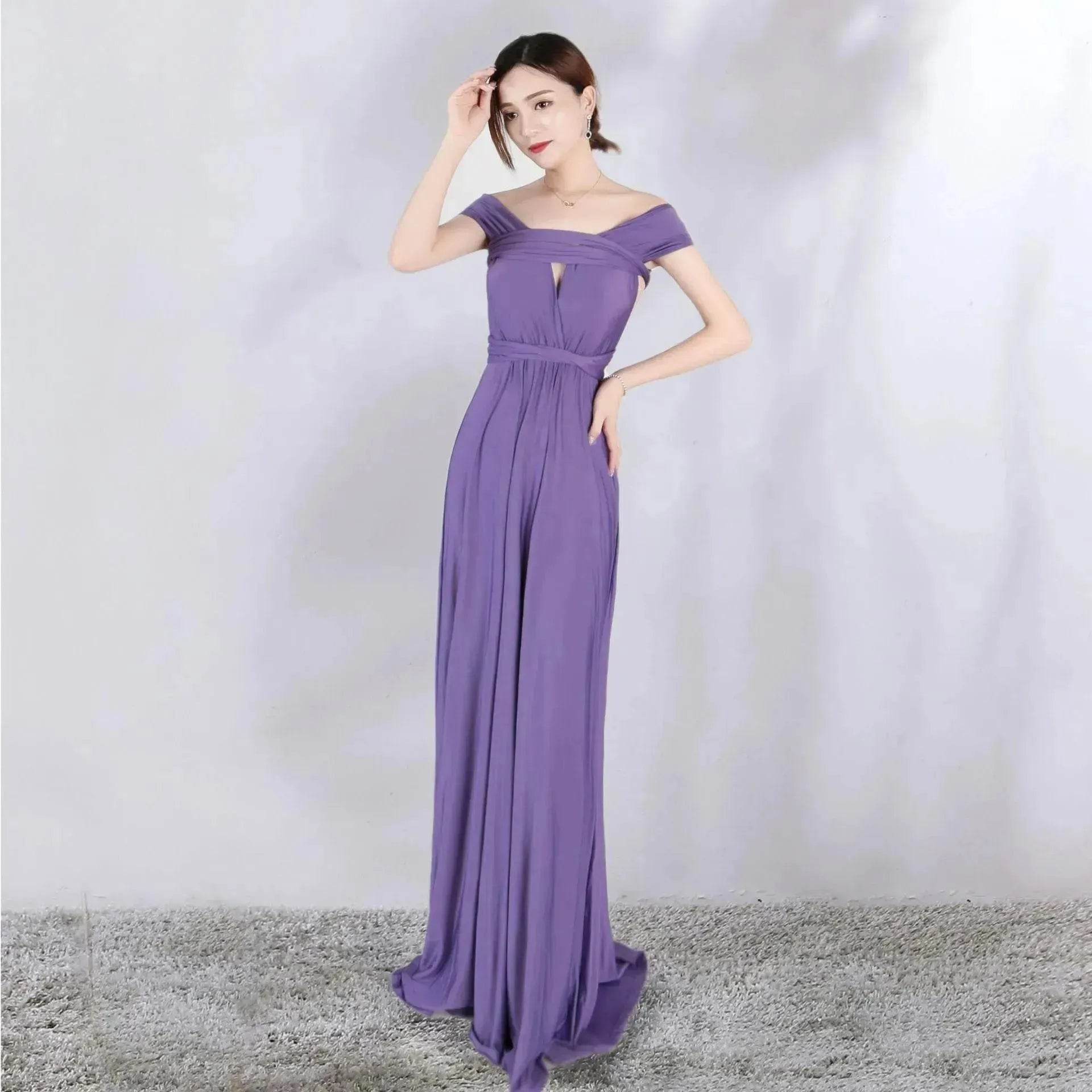 Charming Stunning Multi-rope Bandage 14 Color Dress Long Dress Gown