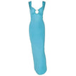 Charming V-neck Backless Slit Slim Fit Summer Dress