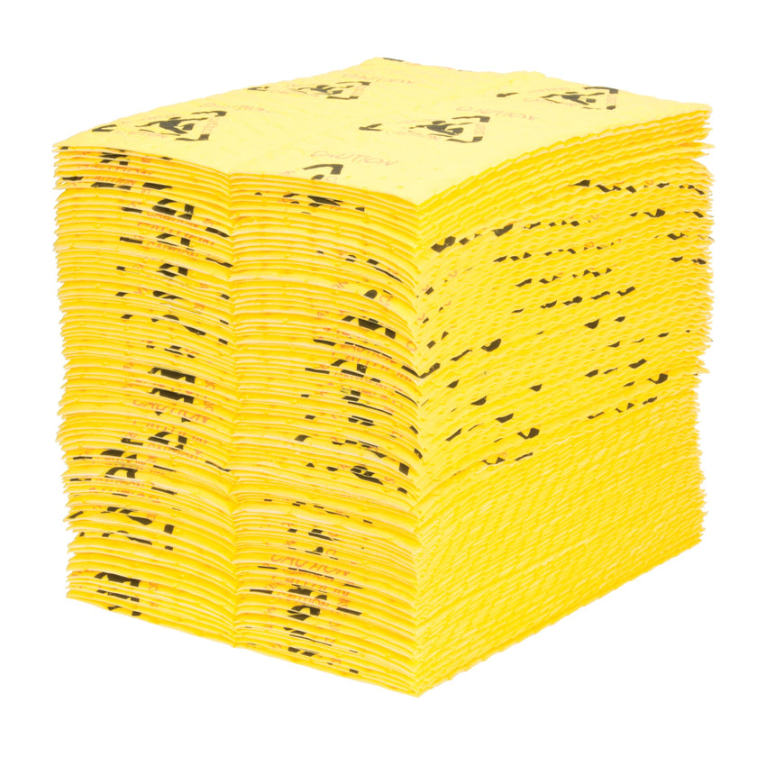 Pads de Caution - Absorbants Haute Visibilité, Universels, 38 x 46 cm, Capacité d'Absorption de 92,8 litres.