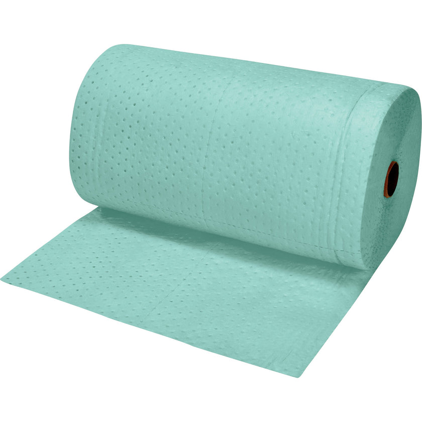 Rouleaux absorbants liés, poids lourd, 45,7 m de long x 76,2 cm de large, capacité d'absorption de 189 litres.