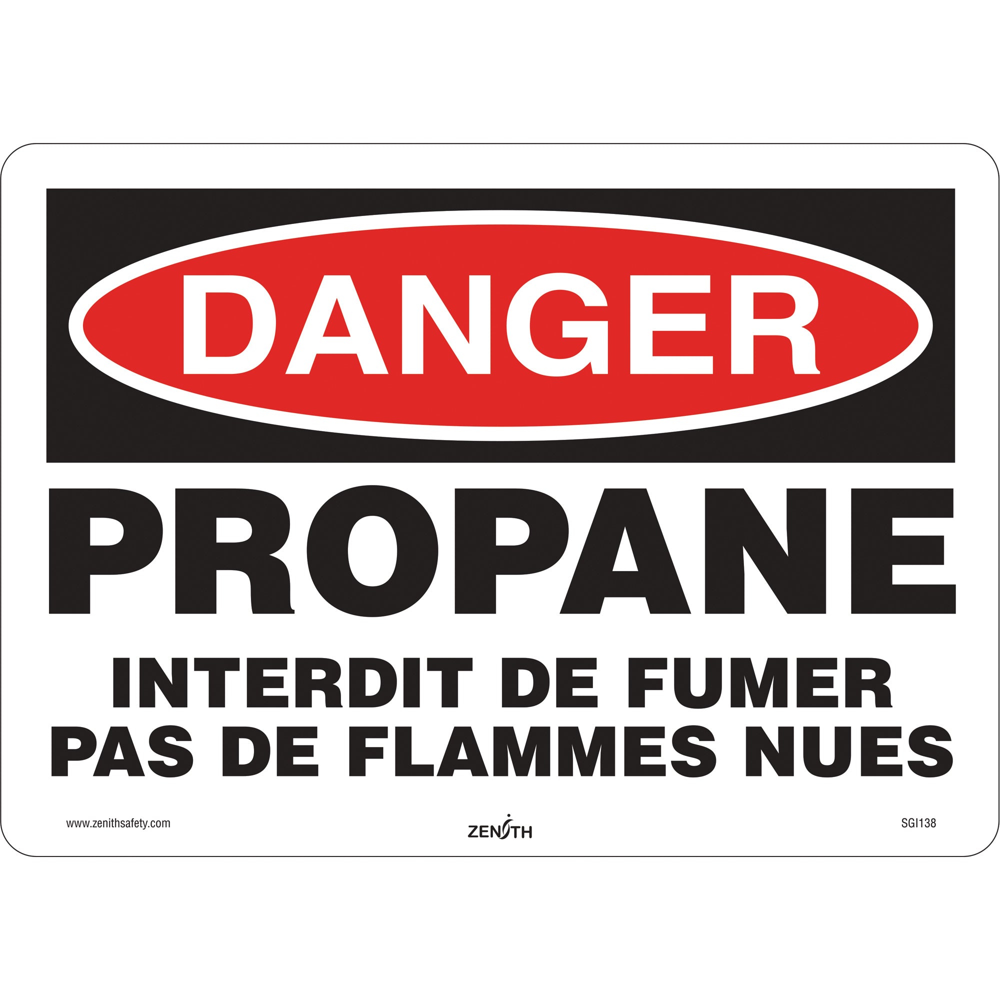 Danger Propane Safety Sign, 10