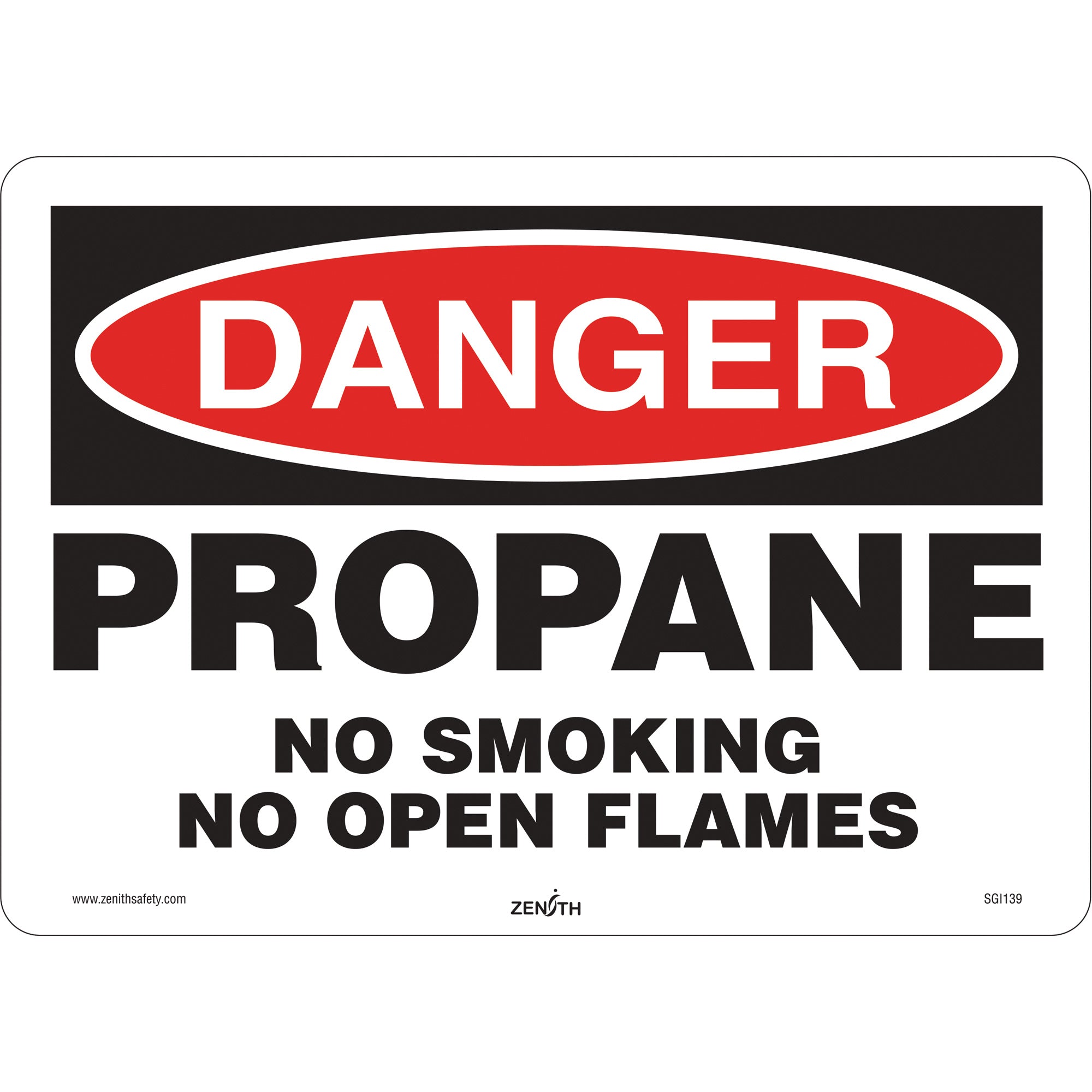Danger Propane Safety Sign, 10