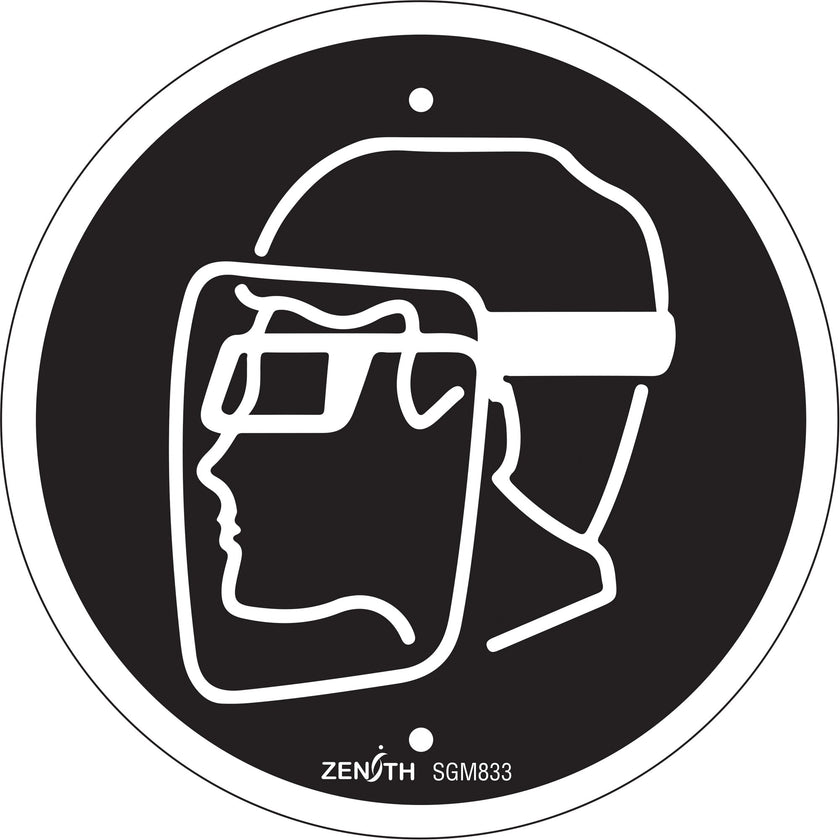Face Protection Required CSA Standard Safety Sign, 6