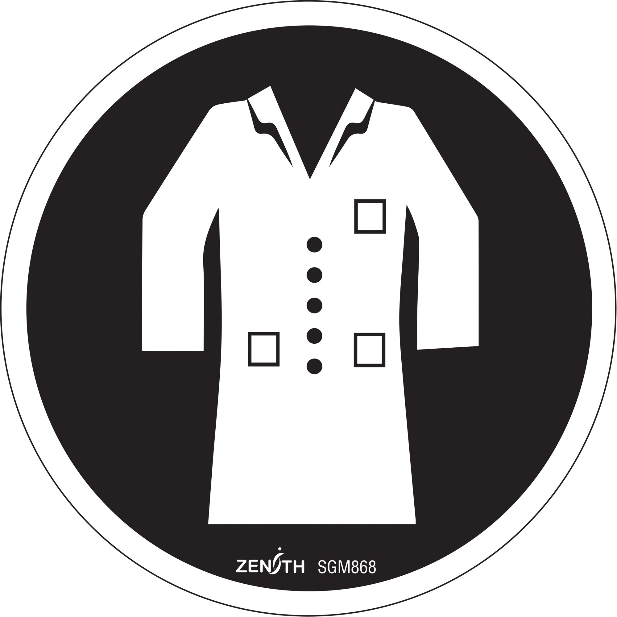 Lab Coat Required CSA Standard Safety Sign, 6