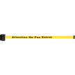 Magnetic Tape Cassette for Build-Your-Own Crowd Control Barrier, Attention ne pas entrer, 7', Yellow Tape