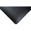 Tapis anti-fatigue, motif en losange, 50 x 97 cm x 1,9 cm, noir, polyuréthane