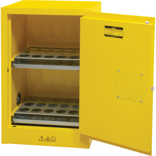 Armoire de stockage pour aérosols inflammables, 12 gallons, 1 porte, 58,4 cm (L) x 88,9 cm (H) x 45,7 cm (P)